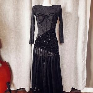Black Sequined Gown